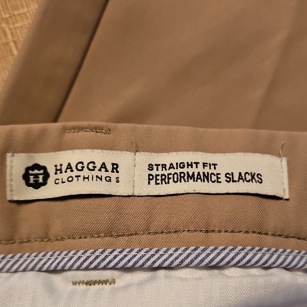 Haggar Men's Classic Tan Slacks